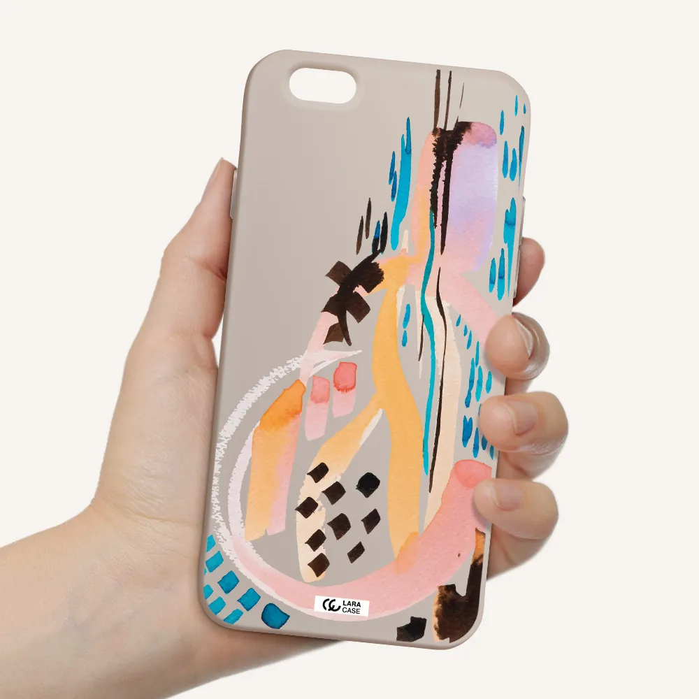 Watercolor Brush Paint Apple iPhone 6 Silicone Stone Case