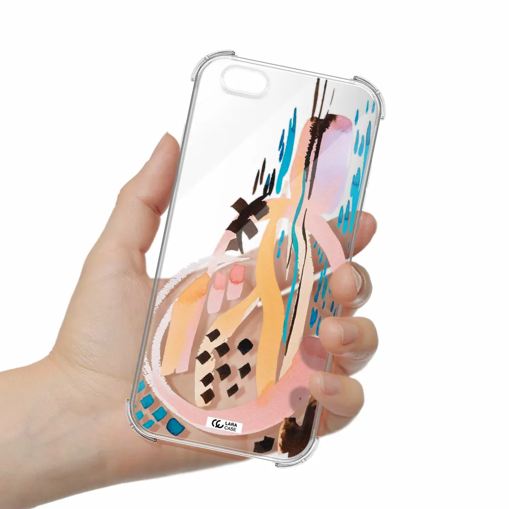 Watercolor Brush Paint Apple iPhone 6S Clear PC Case