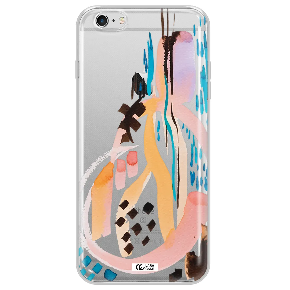 Watercolor Brush Paint Apple iPhone 6S Clear TPU Case