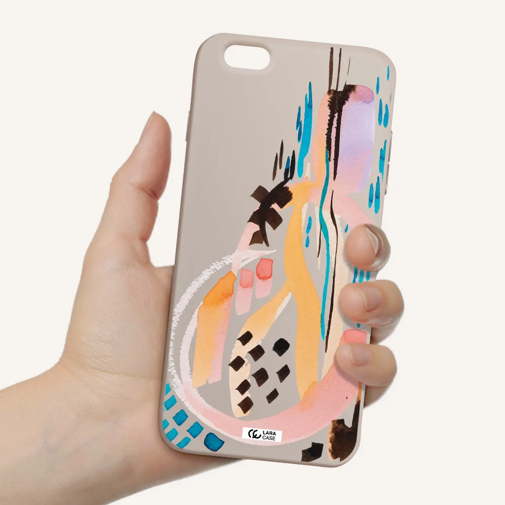 Watercolor Brush Paint Apple iPhone 6S Silicone Stone Case