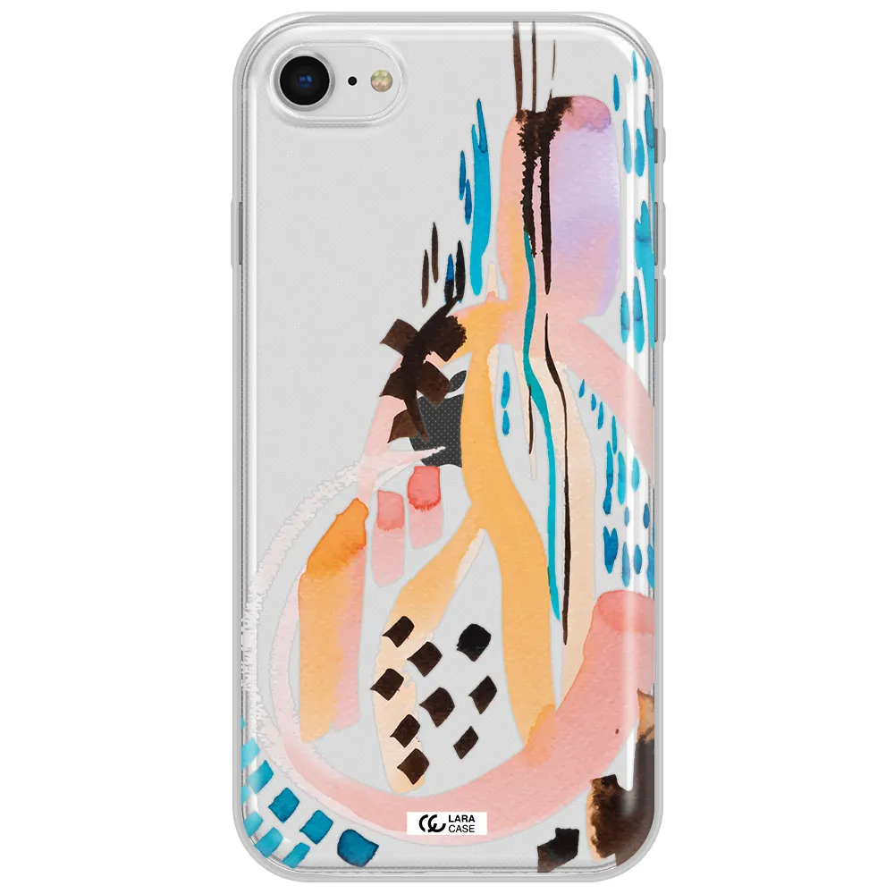 Watercolor Brush Paint Apple Iphone Se 2020 Clear Tpu Case