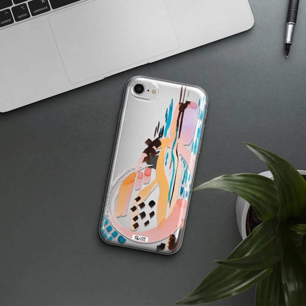 Watercolor Brush Paint Apple Iphone Se 2020 Clear Tpu Case