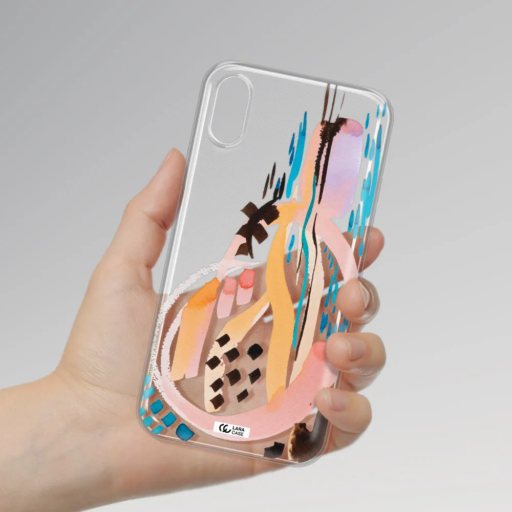 Watercolor Brush Paint Apple iPhone X Clear TPU Case