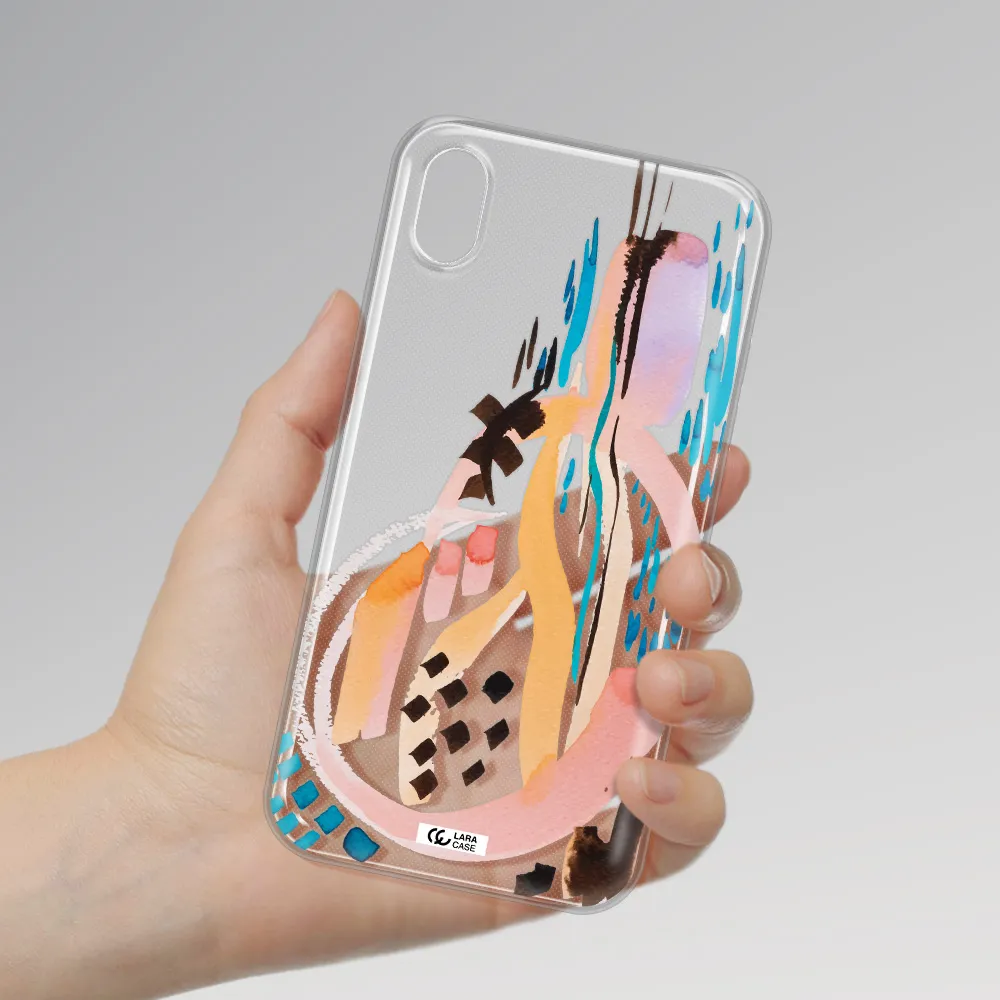 Watercolor Brush Paint Apple iPhone XR Clear TPU Case