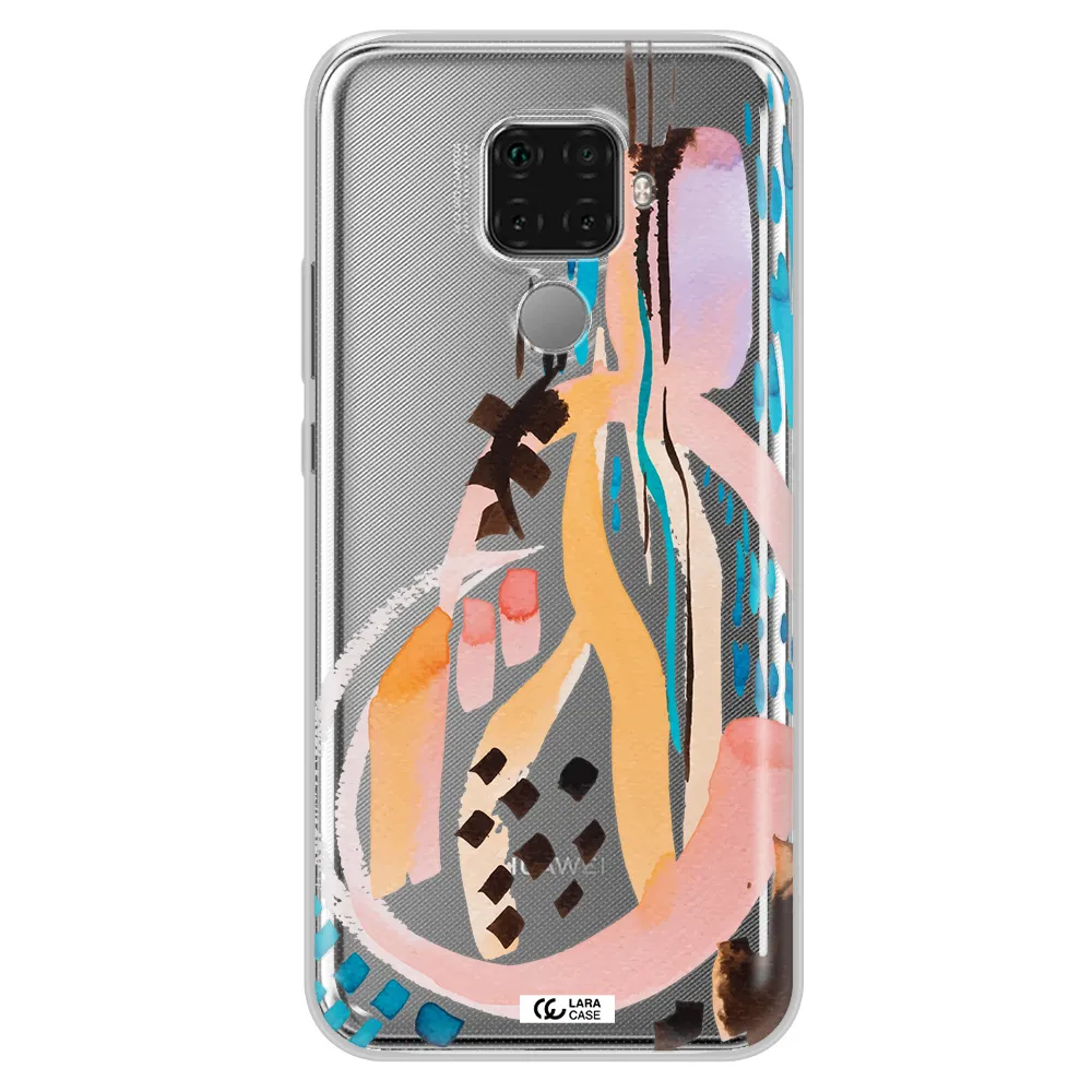Watercolor Brush Paint Huawei Mate 30 Lite Clear TPU Case