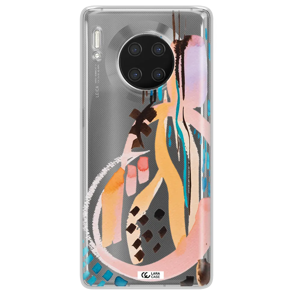 Watercolor Brush Paint Huawei Mate 30 Pro Clear TPU Case