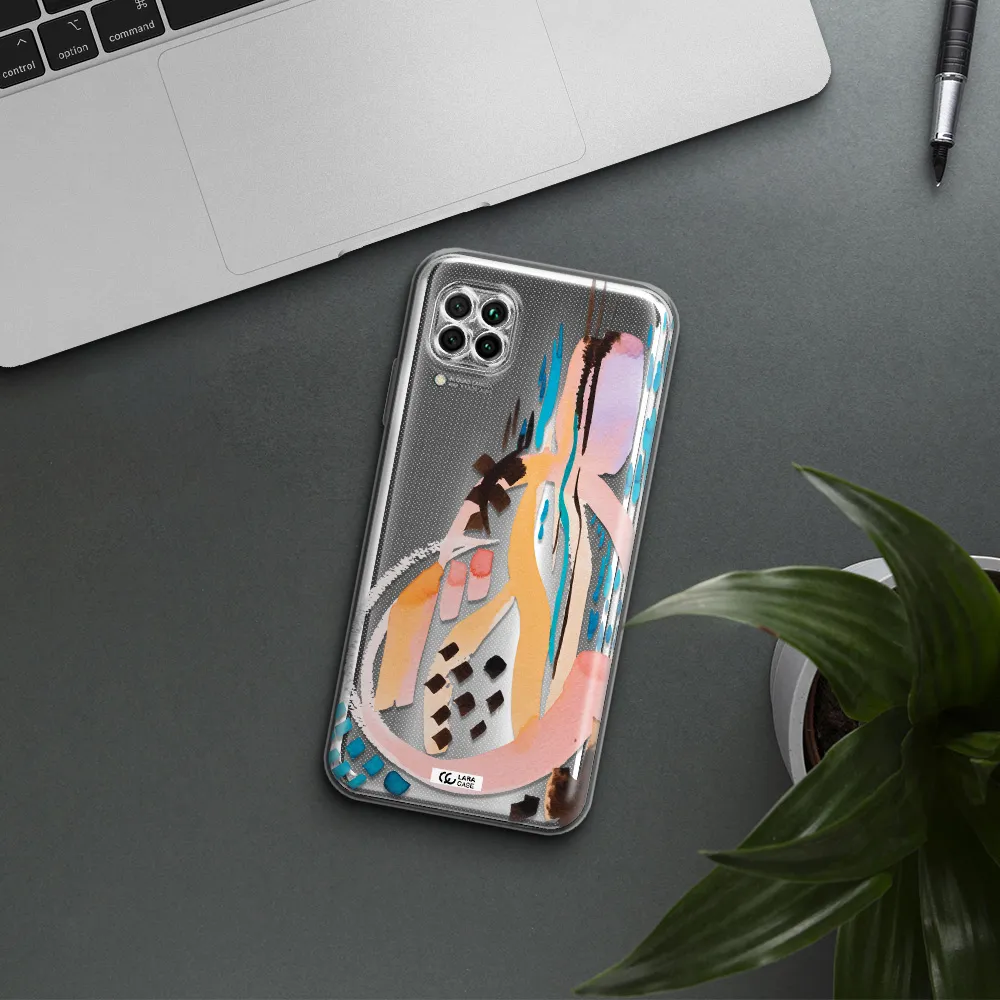 Watercolor Brush Paint Huawei Nova 7I Clear Tpu Case