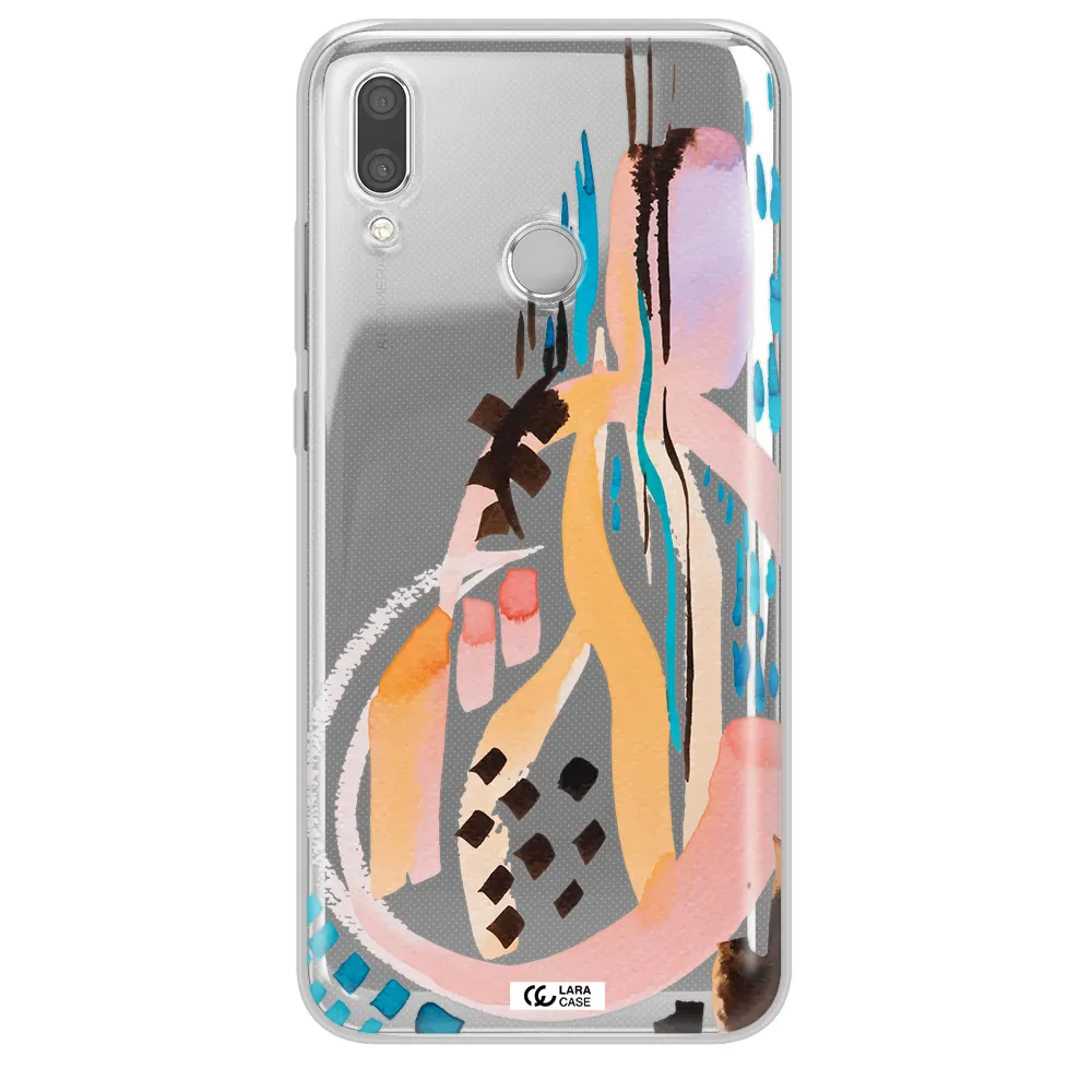 Watercolor Brush Paint Huawei P Smart 2019 Clear TPU Case