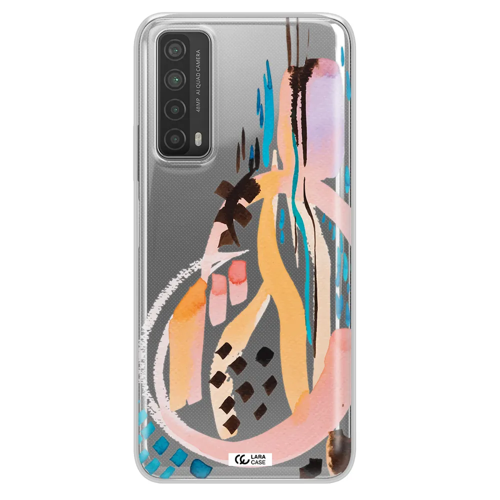 Watercolor Brush Paint Huawei P Smart 2021 Clear TPU Case