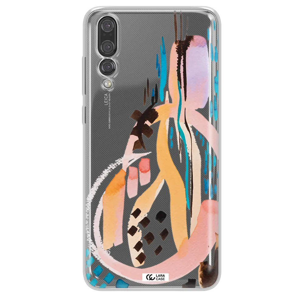 Watercolor Brush Paint Huawei P20 Pro Clear TPU Case