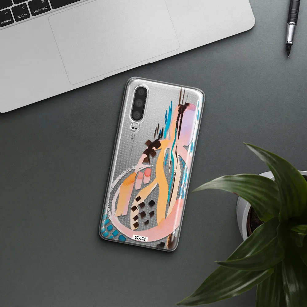 Watercolor Brush Paint Huawei P30 Clear TPU Case