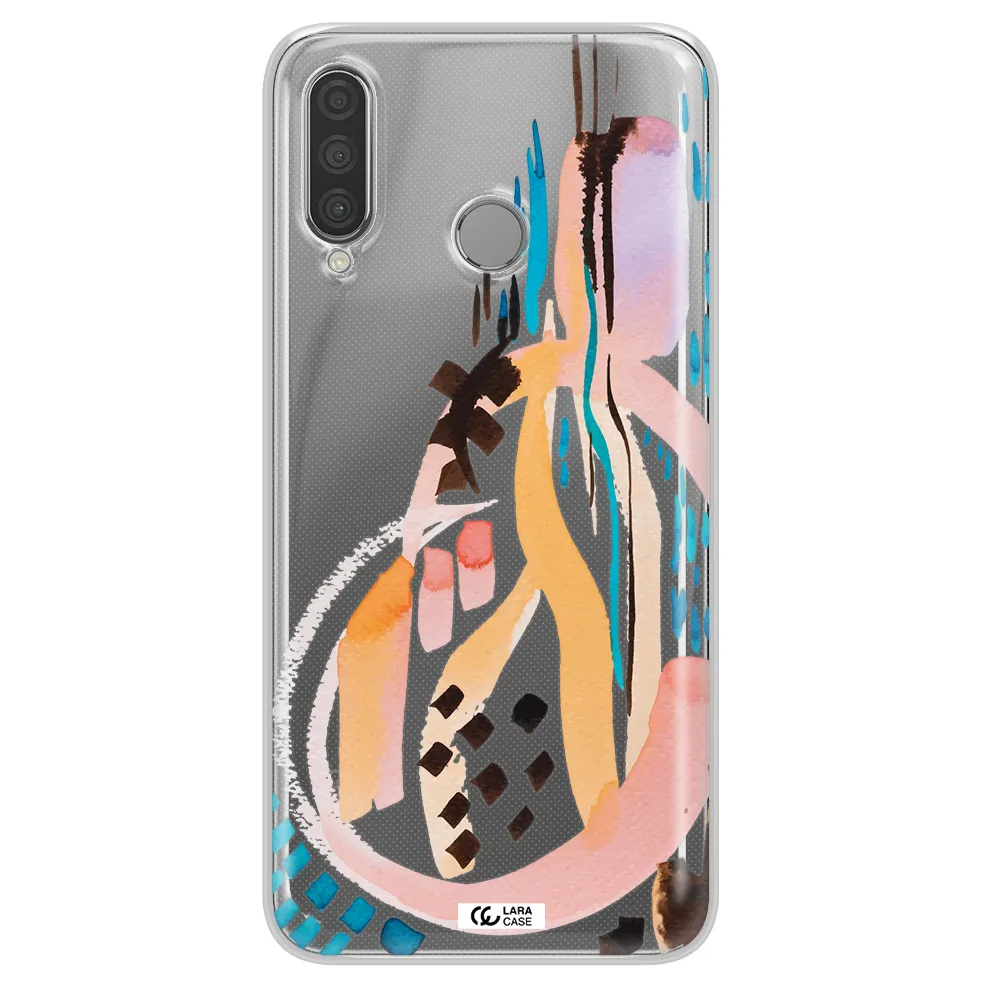 Watercolor Brush Paint Huawei P30 Lite Clear TPU Case