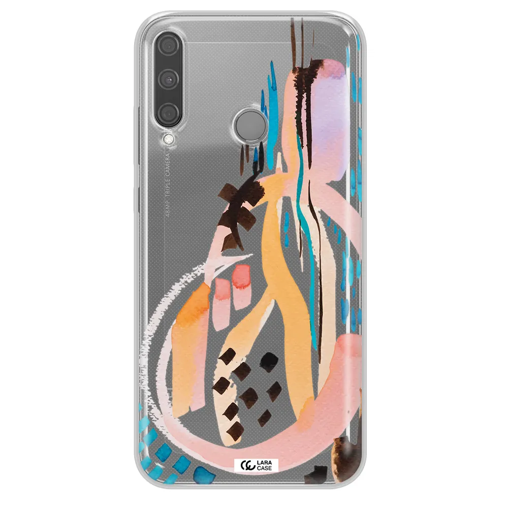 Watercolor Brush Paint Huawei P40 Lite E Clear TPU Case