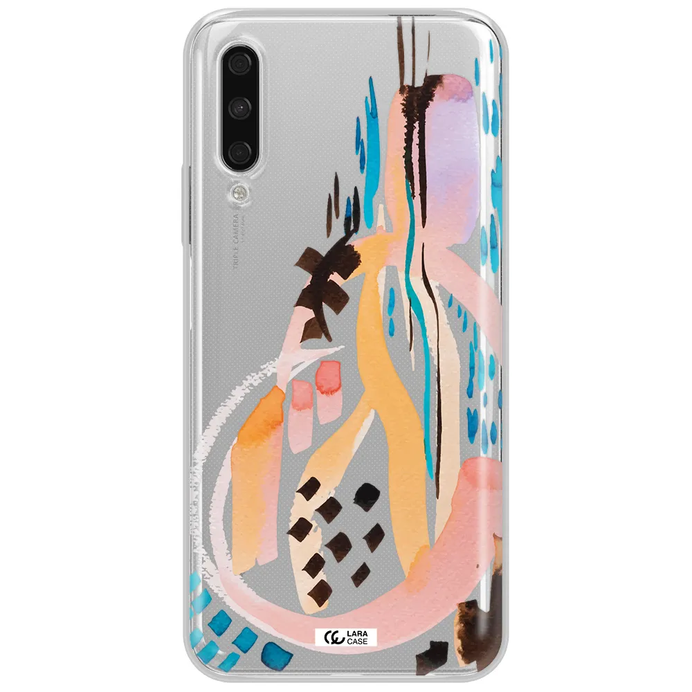 Watercolor Brush Paint Huawei Y9S Clear Tpu Case
