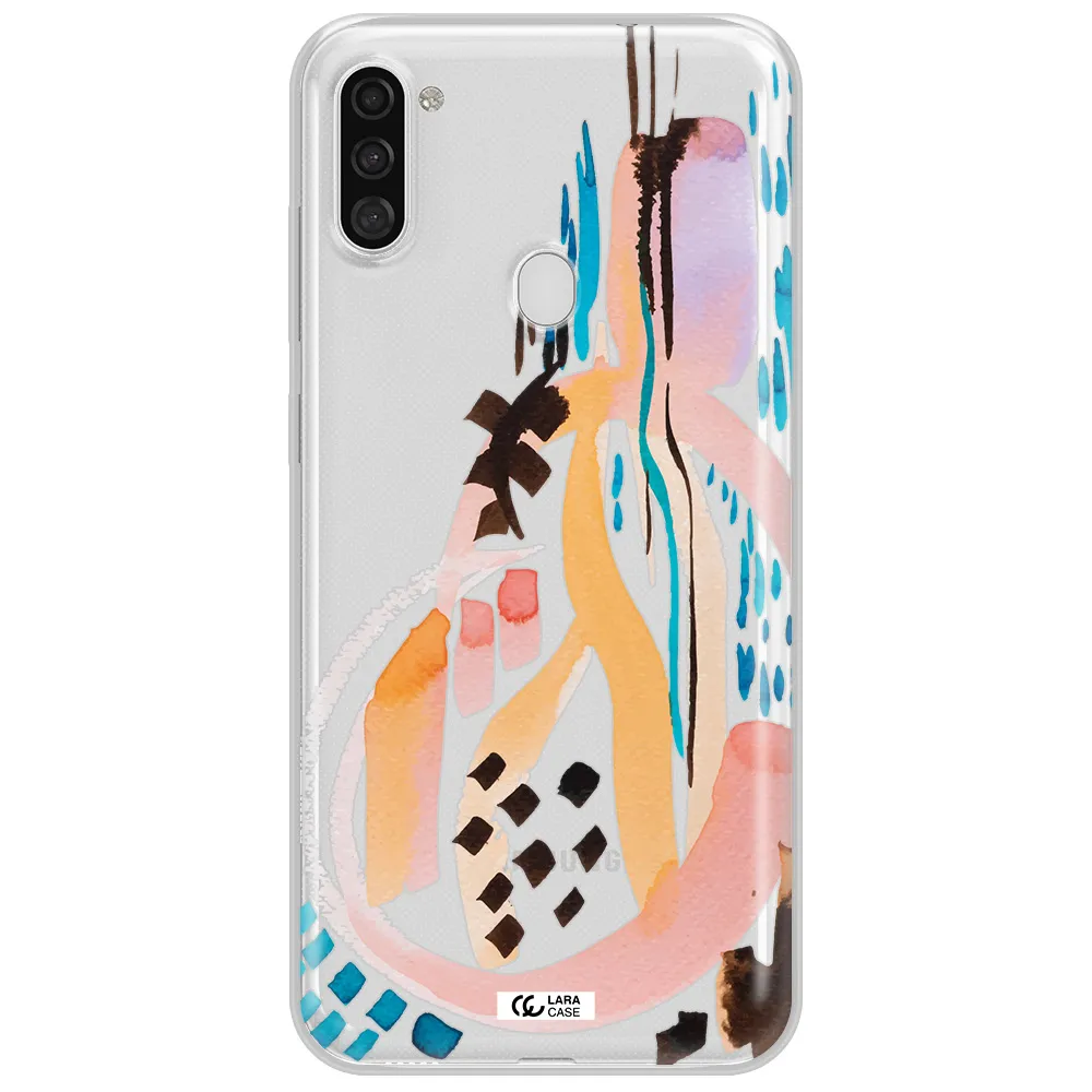 Watercolor Brush Paint Samsung A11 Clear TPU Case