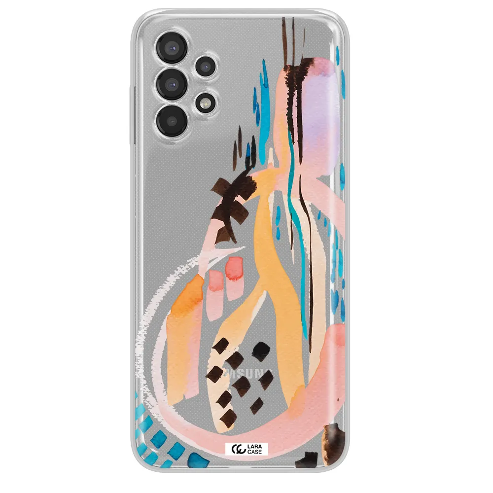 Watercolor Brush Paint Samsung A13 Clear TPU Case