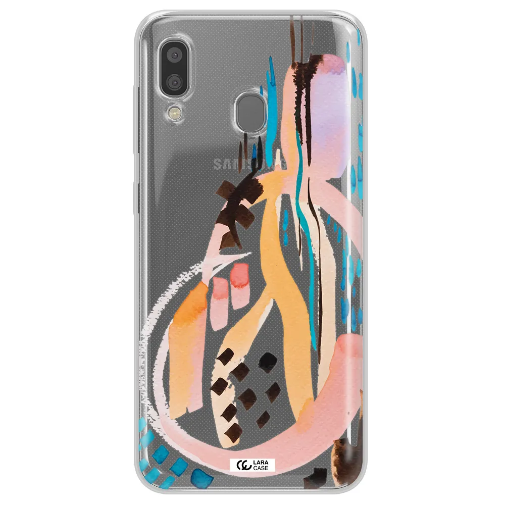 Watercolor Brush Paint Samsung A20 Clear TPU Case
