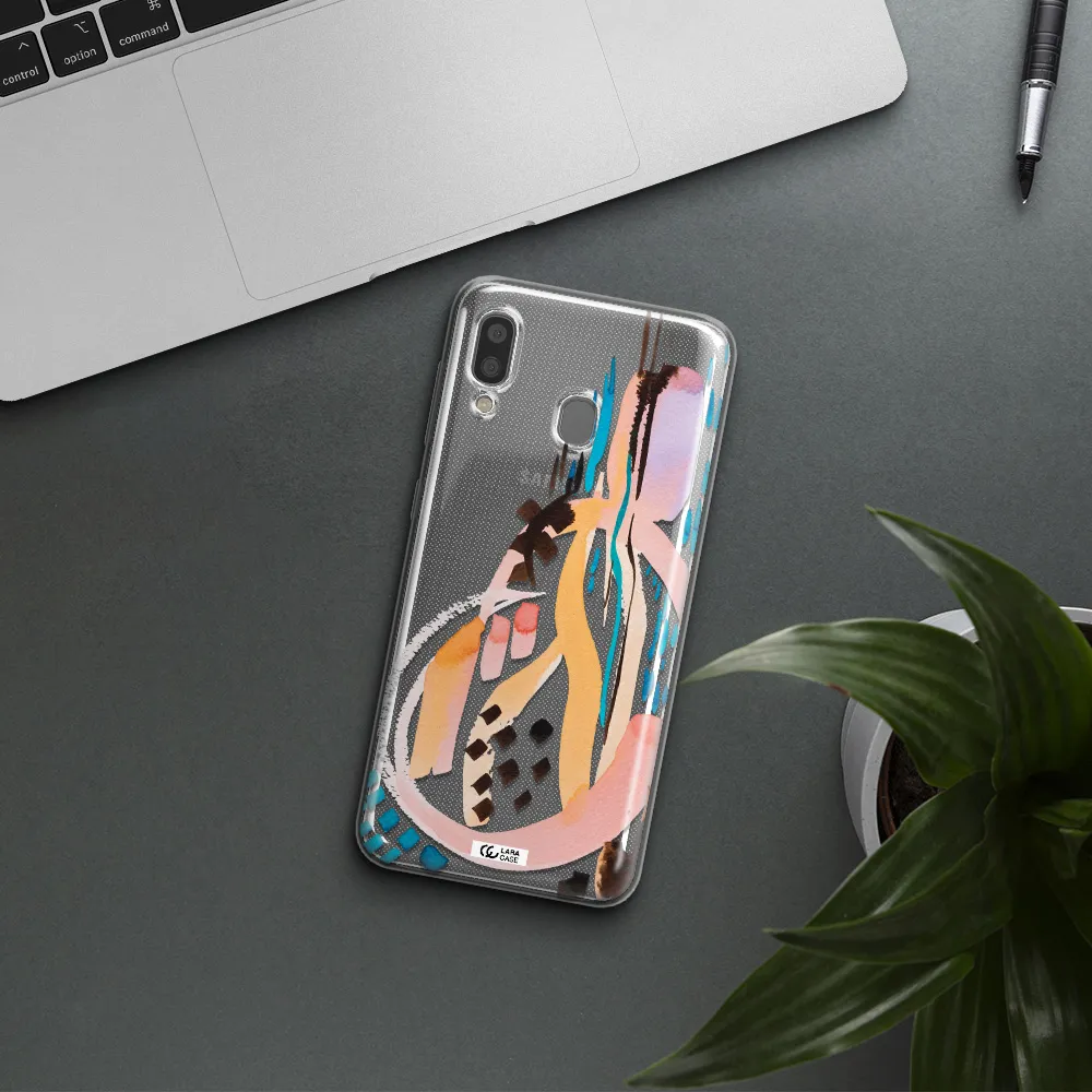 Watercolor Brush Paint Samsung A20 Clear TPU Case