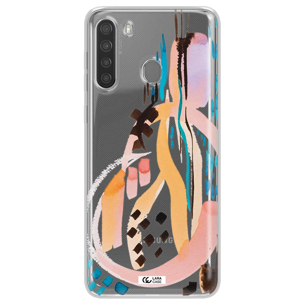 Watercolor Brush Paint Samsung A21 Clear TPU Case