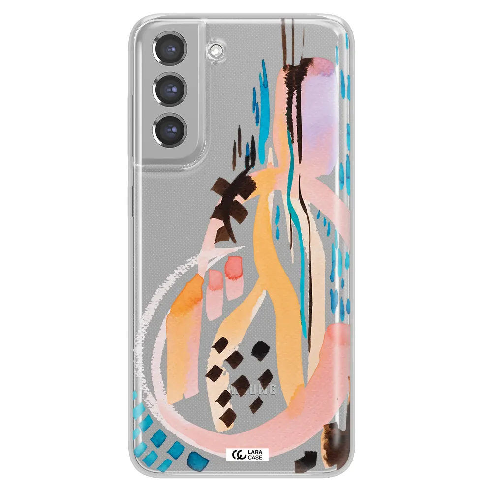 Watercolor Brush Paint Samsung A21 Fe Clear TPU Case