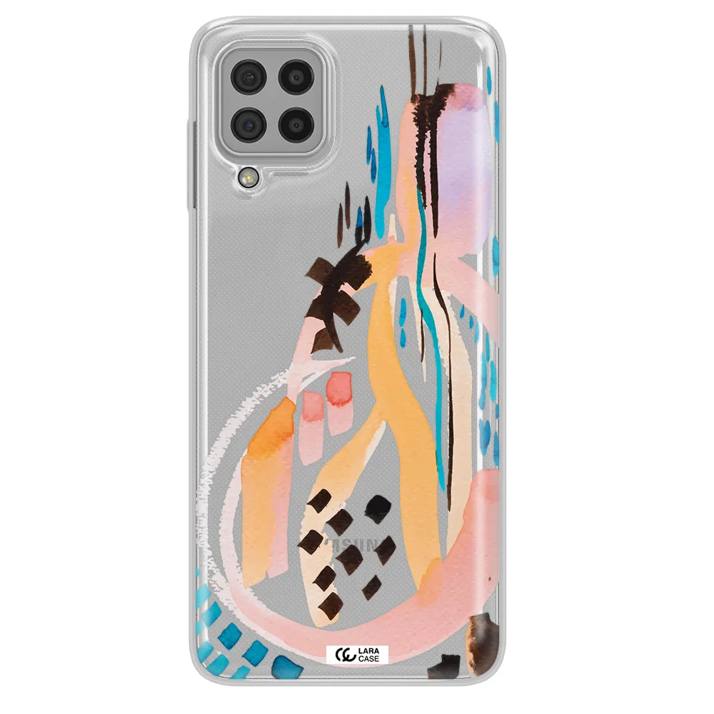 Watercolor Brush Paint Samsung A22 4g Clear TPU Case