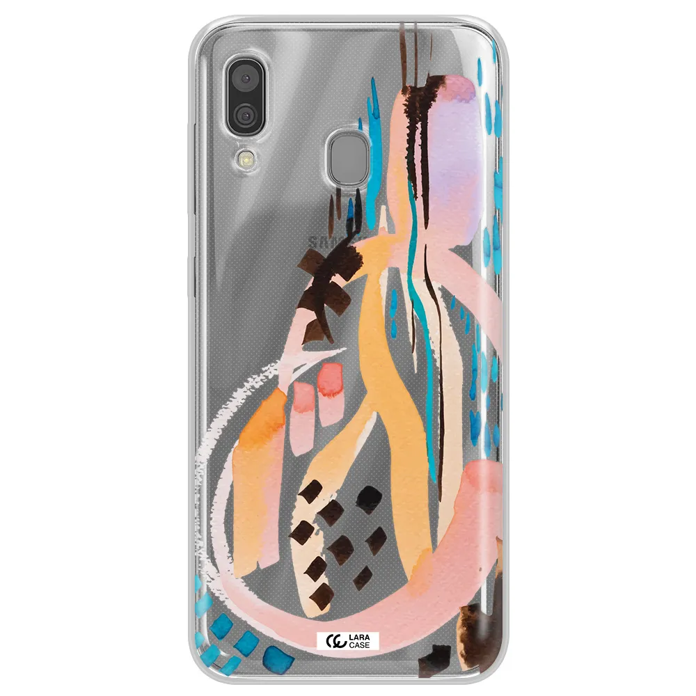 Watercolor Brush Paint Samsung A30 Clear TPU Case