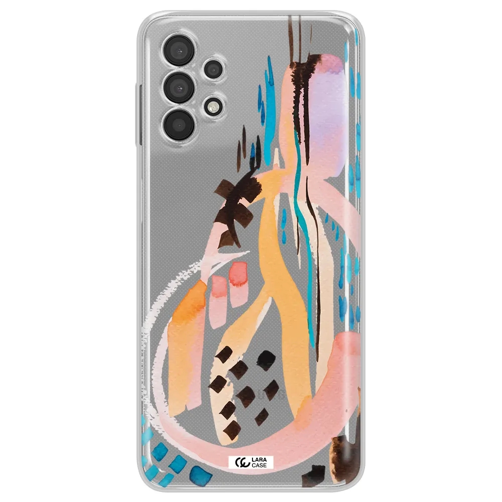 Watercolor Brush Paint Samsung A32 4G Clear Tpu Case