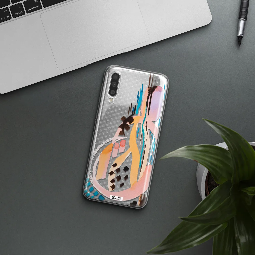 Watercolor Brush Paint Samsung A50 Clear TPU Case