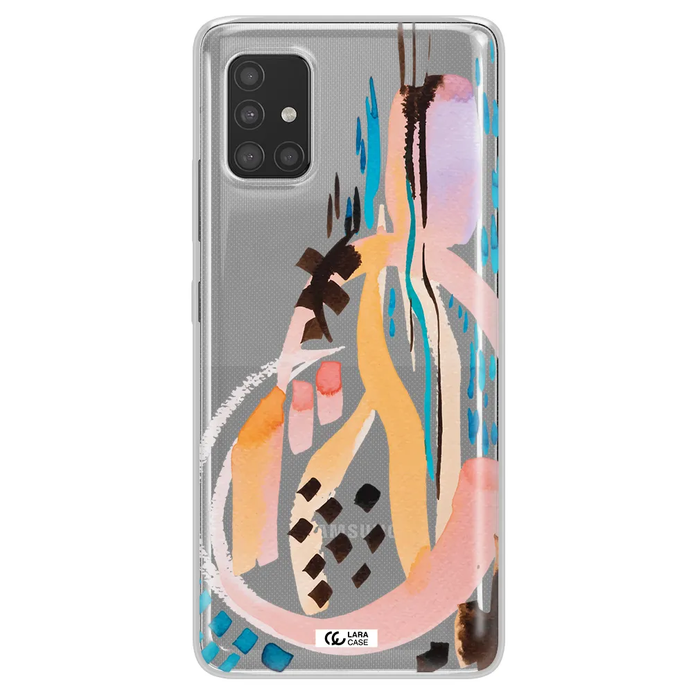 Watercolor Brush Paint Samsung A51 Clear TPU Case