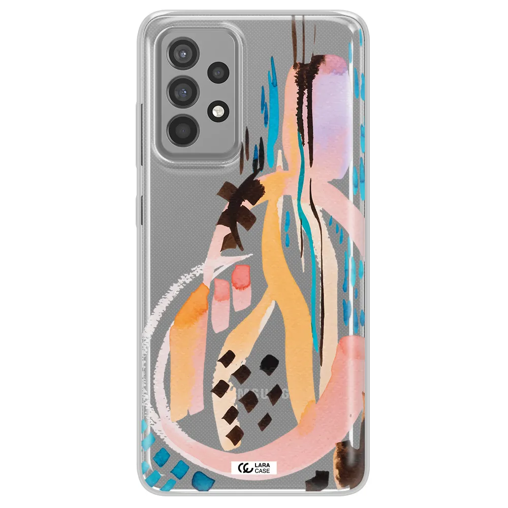 Watercolor Brush Paint Samsung A52 Clear TPU Case