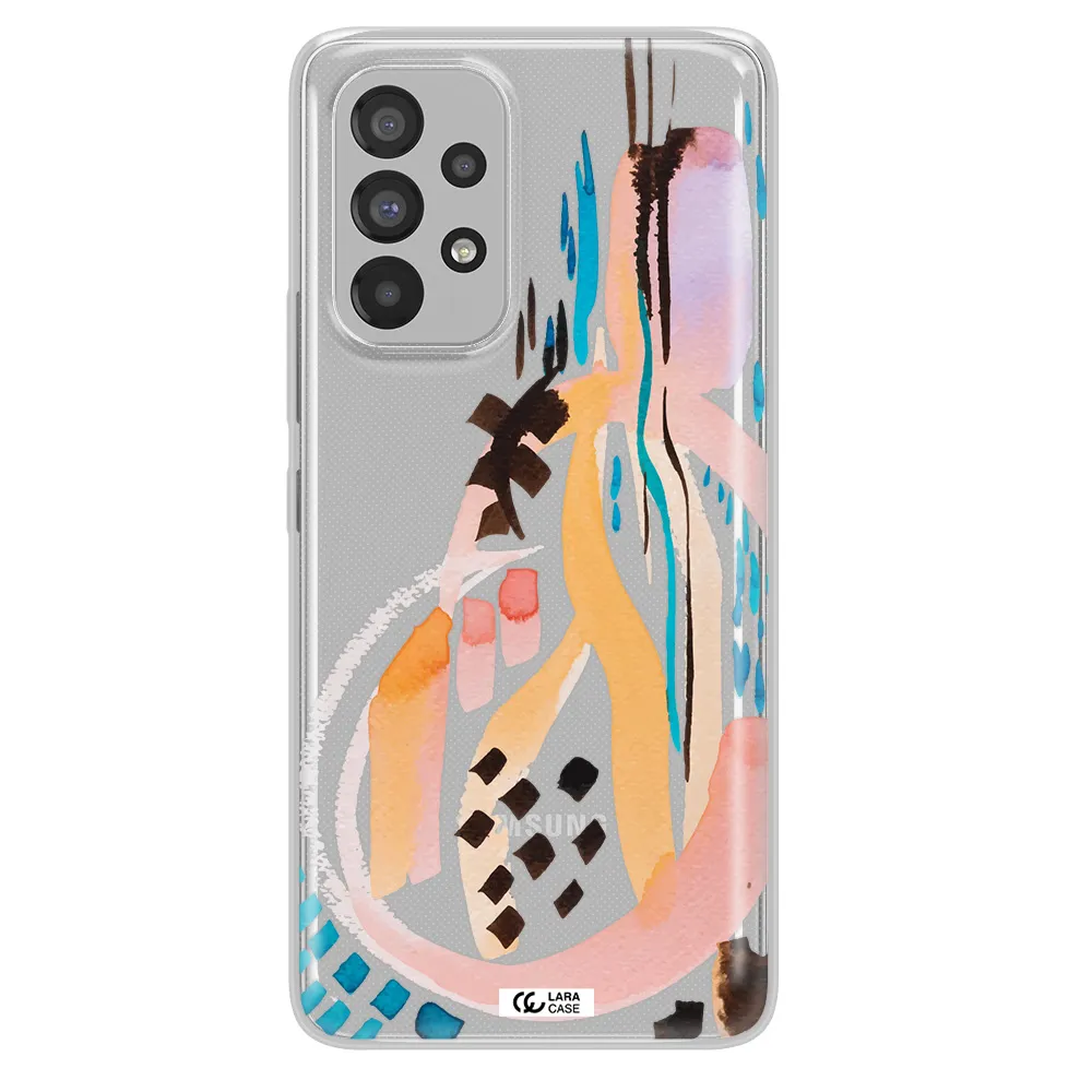 Watercolor Brush Paint Samsung A53 Clear TPU Case