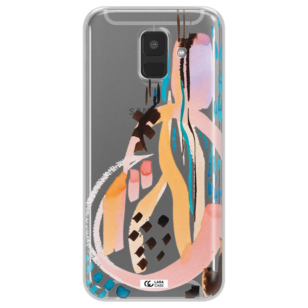 Watercolor Brush Paint Samsung A6 Clear TPU Case