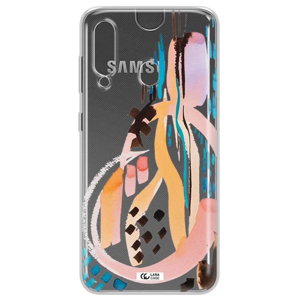 Watercolor Brush Paint Samsung A60 Clear TPU Case