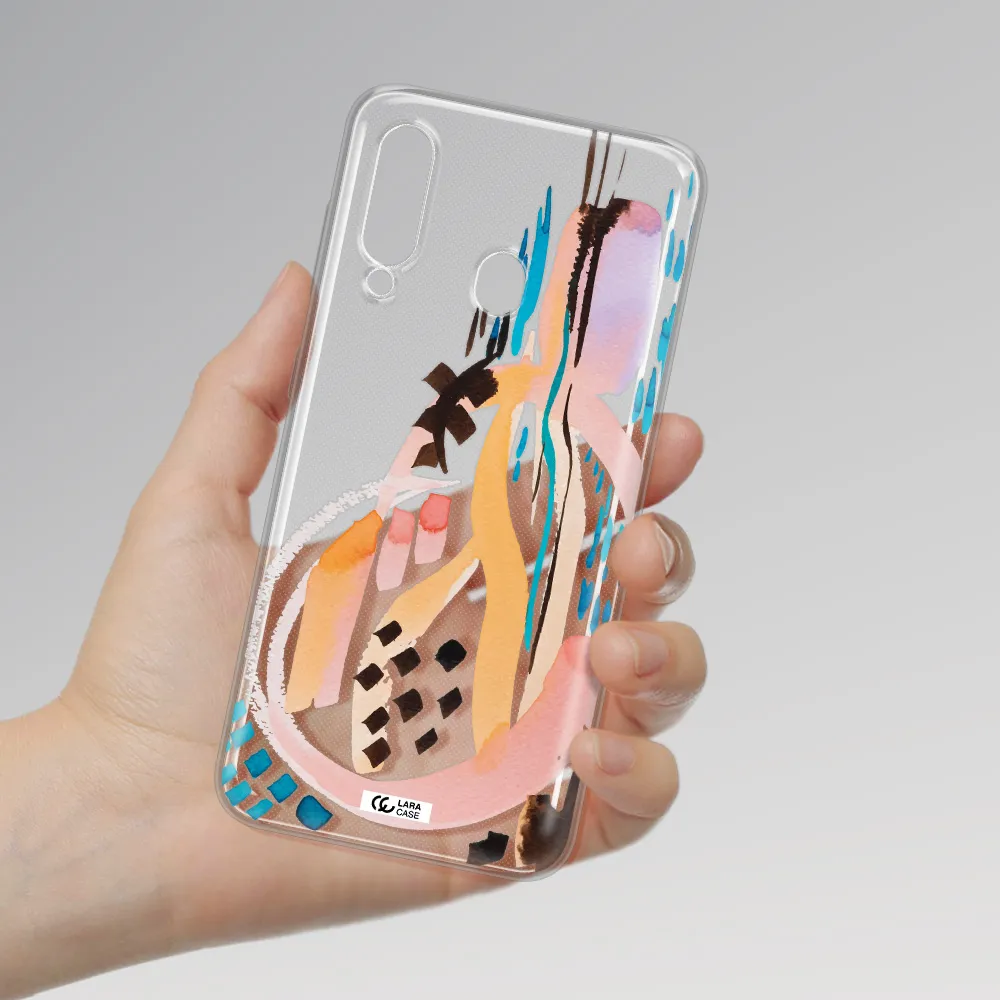 Watercolor Brush Paint Samsung A60 Clear TPU Case