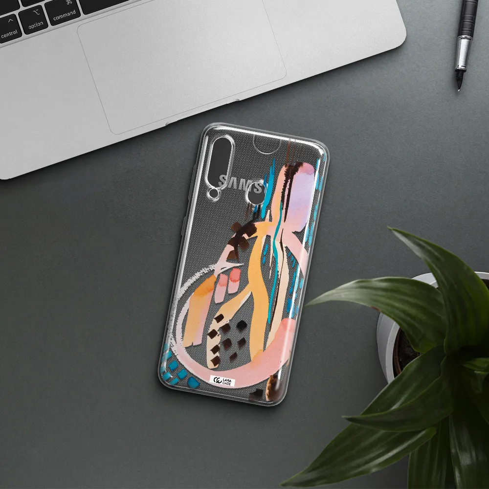 Watercolor Brush Paint Samsung A60 Clear TPU Case