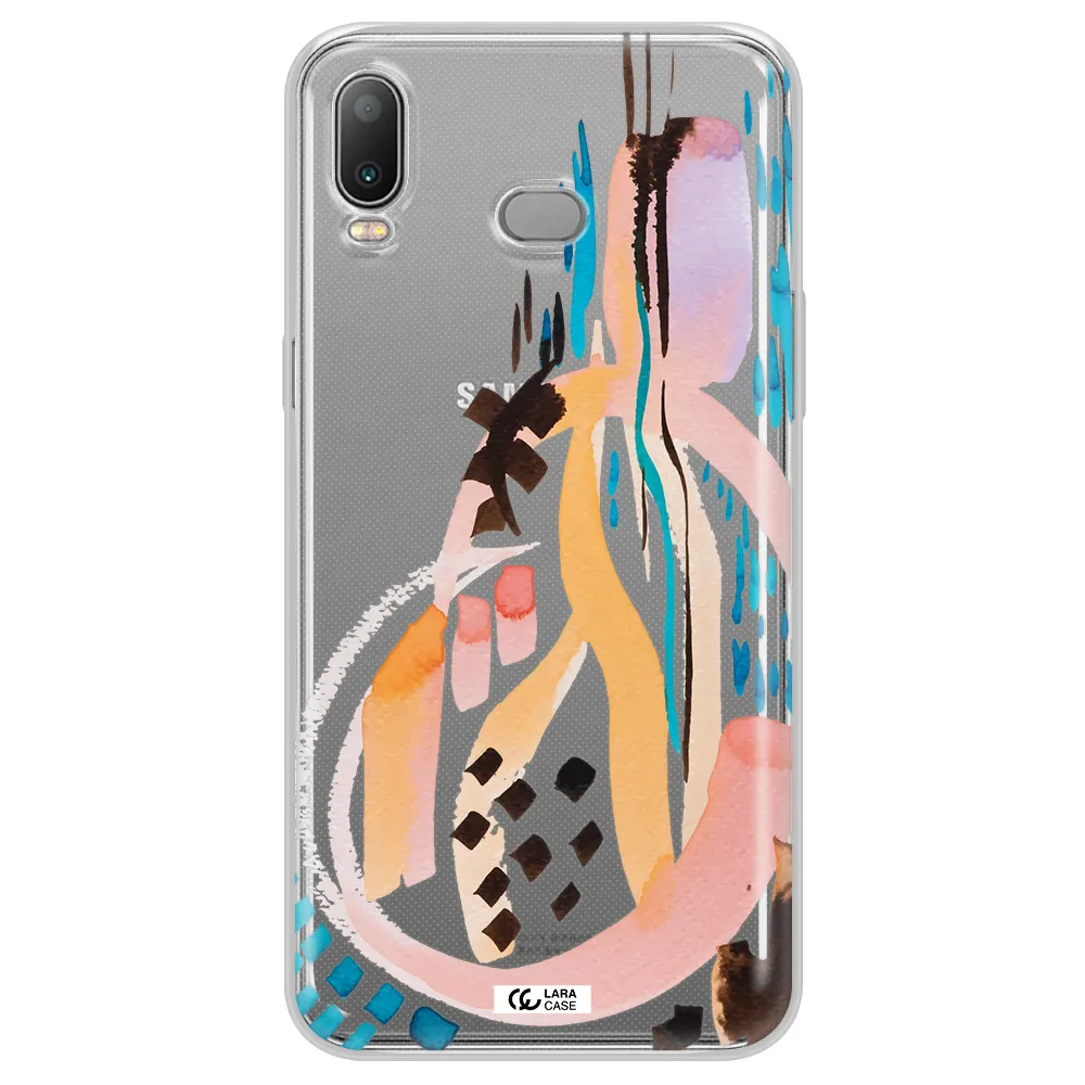Watercolor Brush Paint Samsung A6S Clear TPU Case
