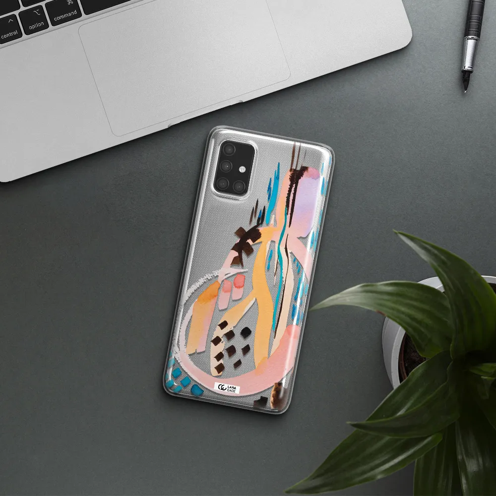 Watercolor Brush Paint Samsung A71 Clear TPU Case