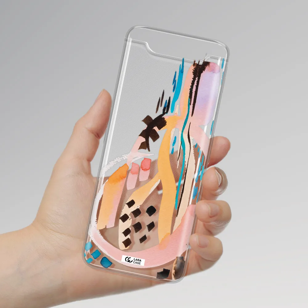 Watercolor Brush Paint Samsung A80 Clear TPU Case