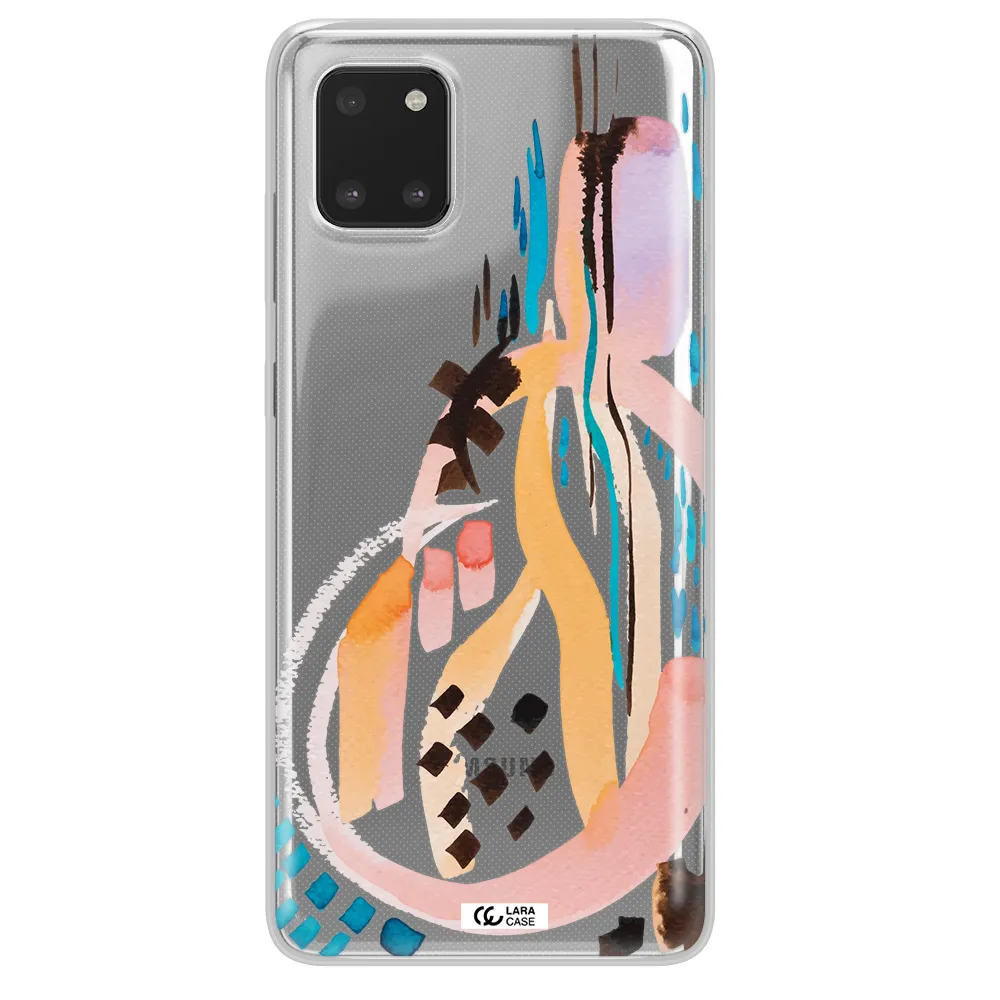 Watercolor Brush Paint Samsung A81 Clear TPU Case