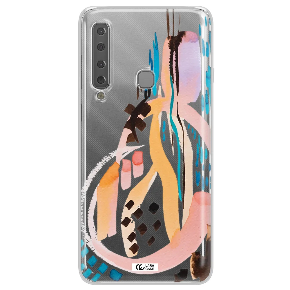 Watercolor Brush Paint Samsung A9 2018 Clear TPU Case