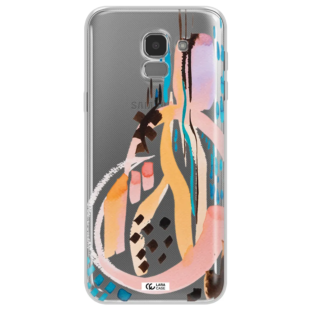 Watercolor Brush Paint Samsung J6 Clear TPU Case