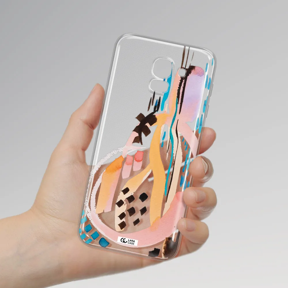 Watercolor Brush Paint Samsung J6 Clear TPU Case