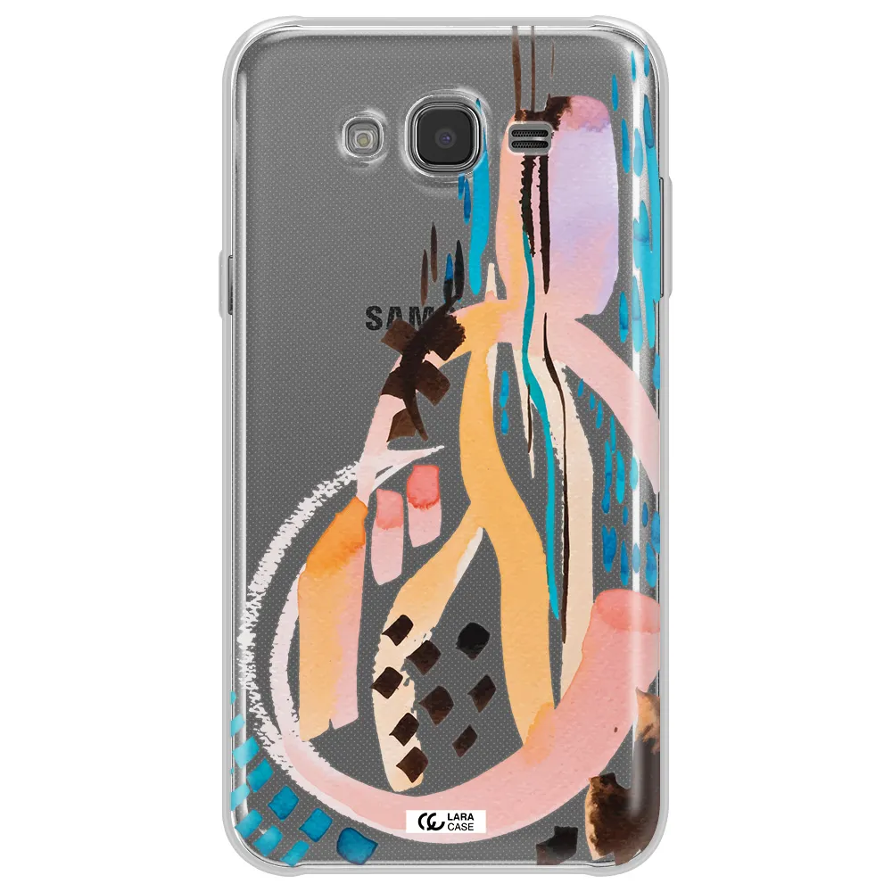 Watercolor Brush Paint Samsung J7 2015 Clear TPU Case