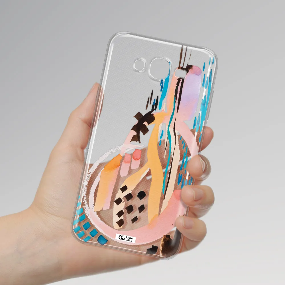 Watercolor Brush Paint Samsung J7 2015 Clear TPU Case