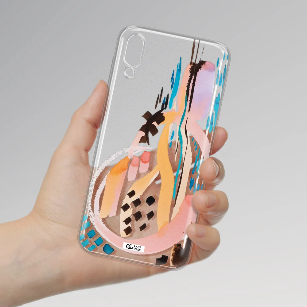 Watercolor Brush Paint Samsung M10 Clear TPU Case