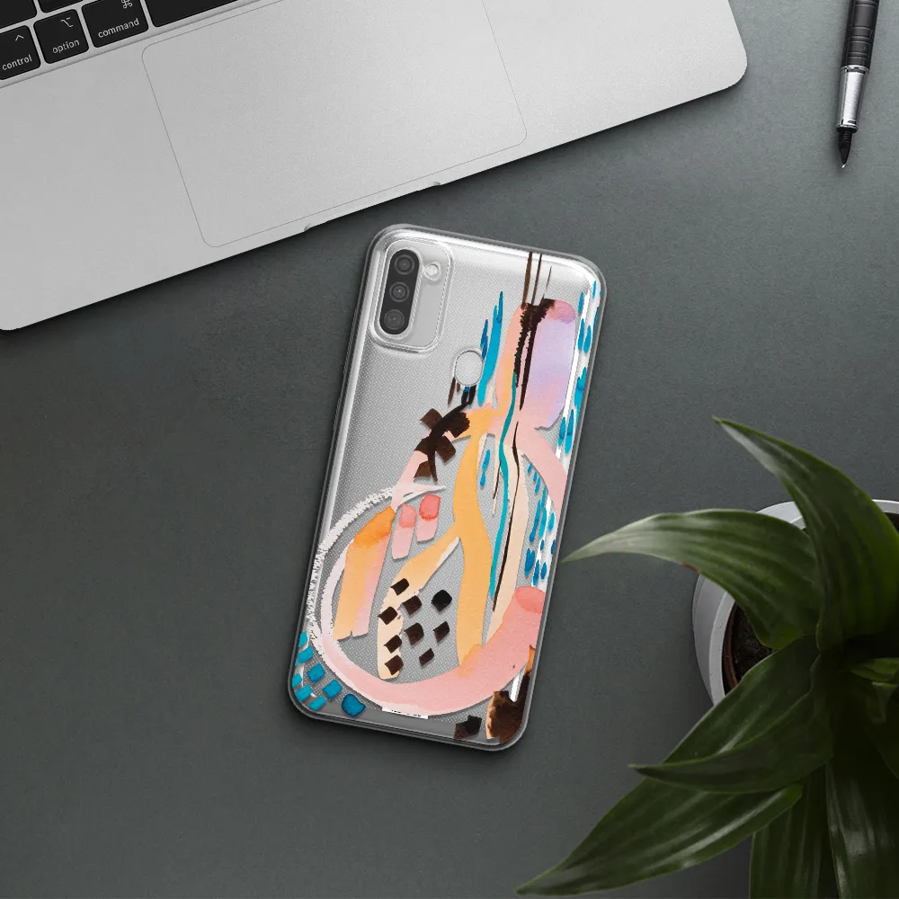 Watercolor Brush Paint Samsung M11 Clear TPU Case