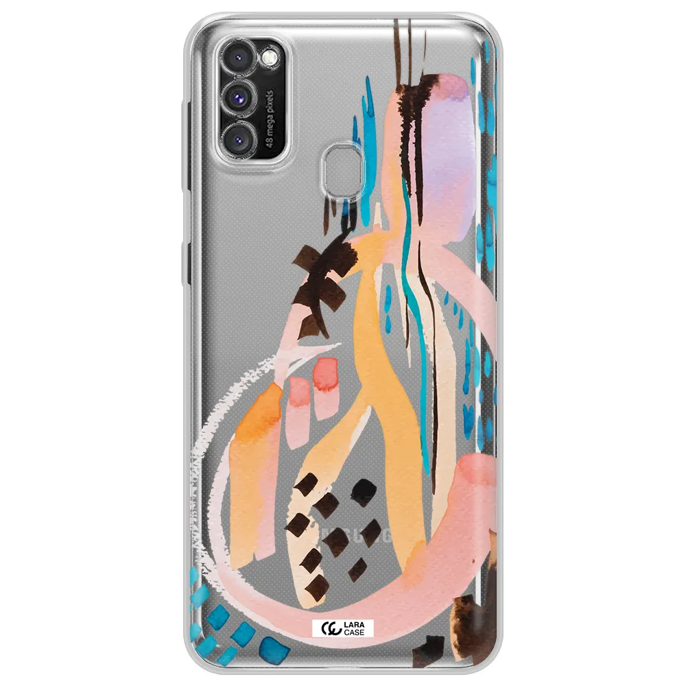 Watercolor Brush Paint Samsung M30S Clear TPU Case