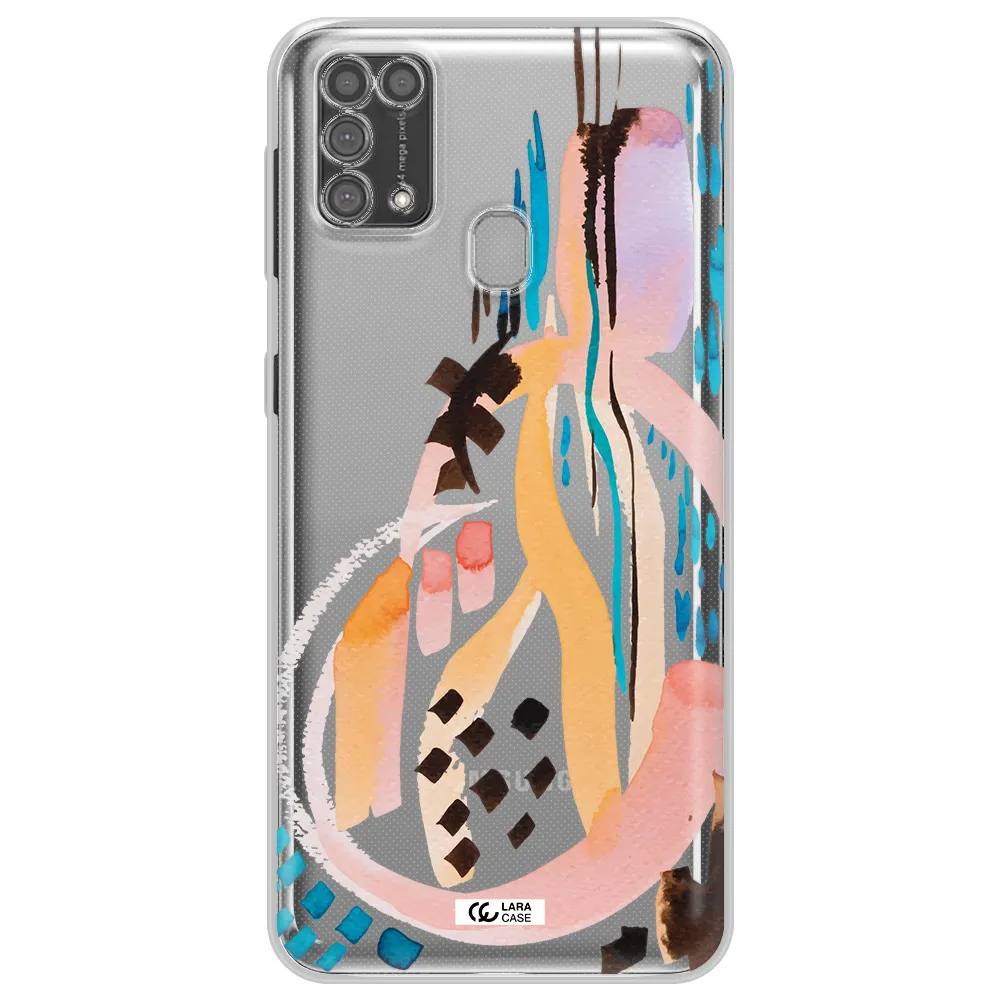 Watercolor Brush Paint Samsung M31 Clear TPU Case