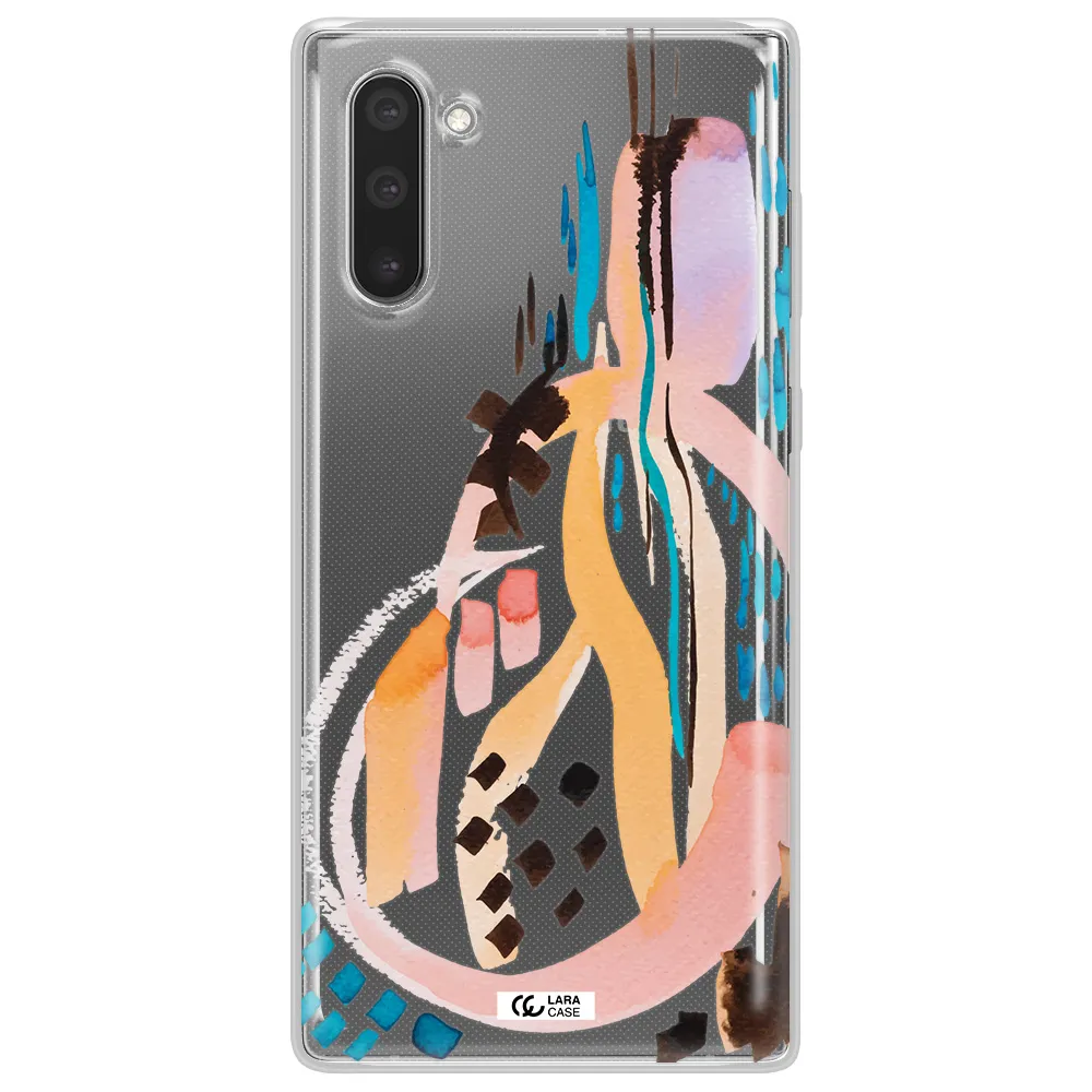 Watercolor Brush Paint Samsung Note 10 Clear TPU Case