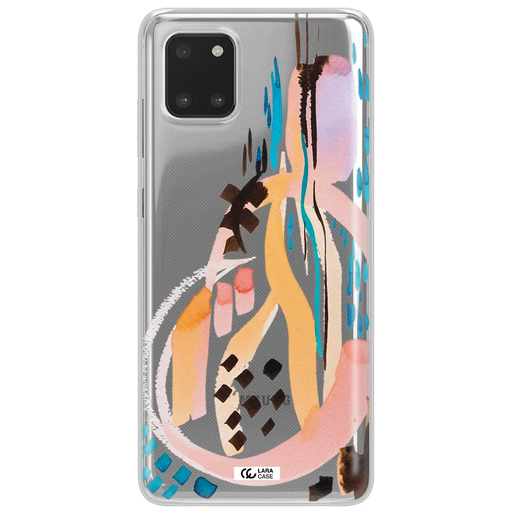 Watercolor Brush Paint Samsung Note 10 Lite Clear TPU Case